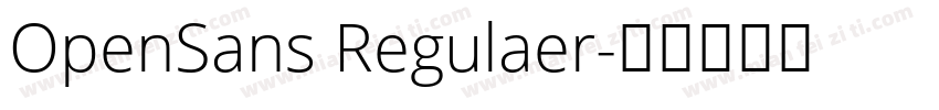 OpenSans Regulaer字体转换